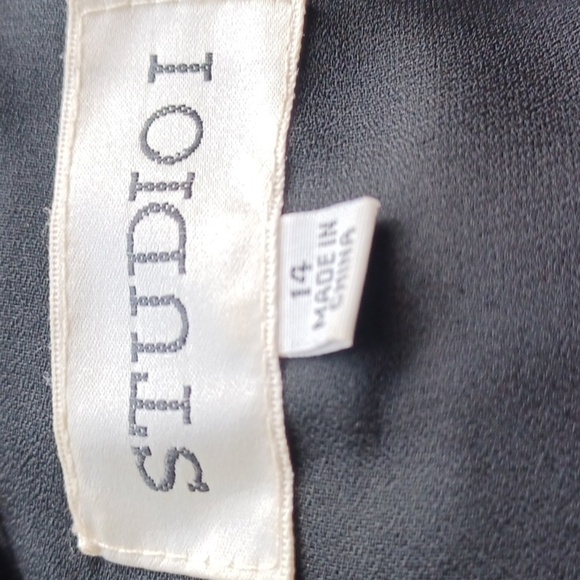 Women Studio I Grey & Black Floral Sleeveless Dress- Size 14, 22" PTP - Picture 6 of 8